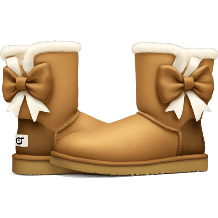 Cute Ugg boots with bow emoji