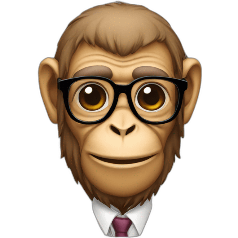 monkey professor with sunglasses emoji