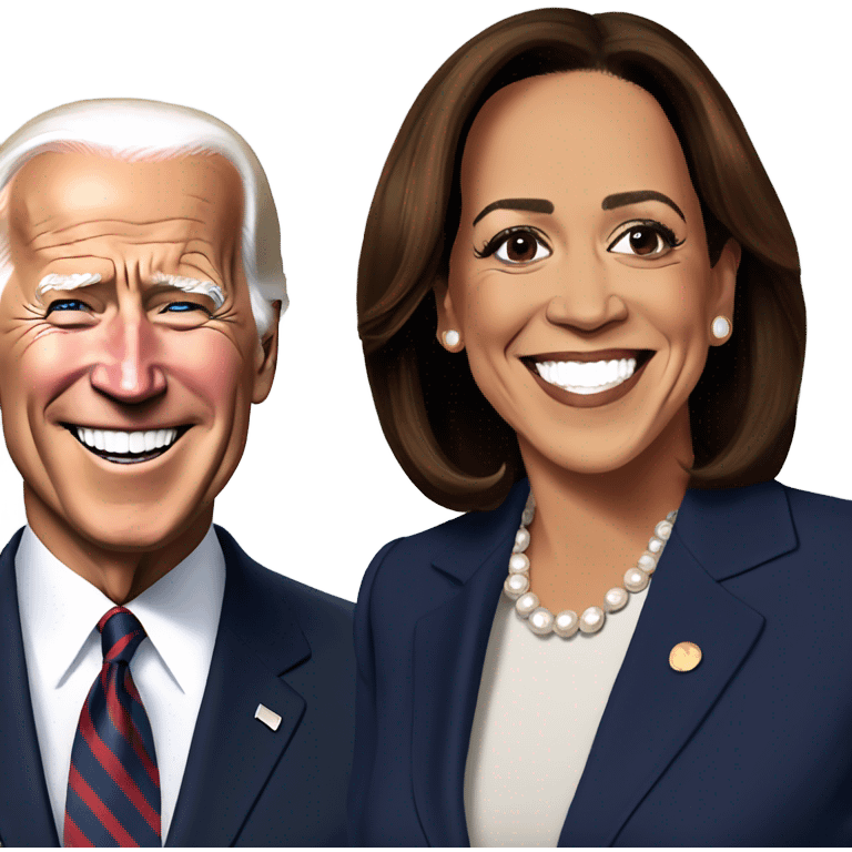 Kamala harris smiling with joe biden emoji