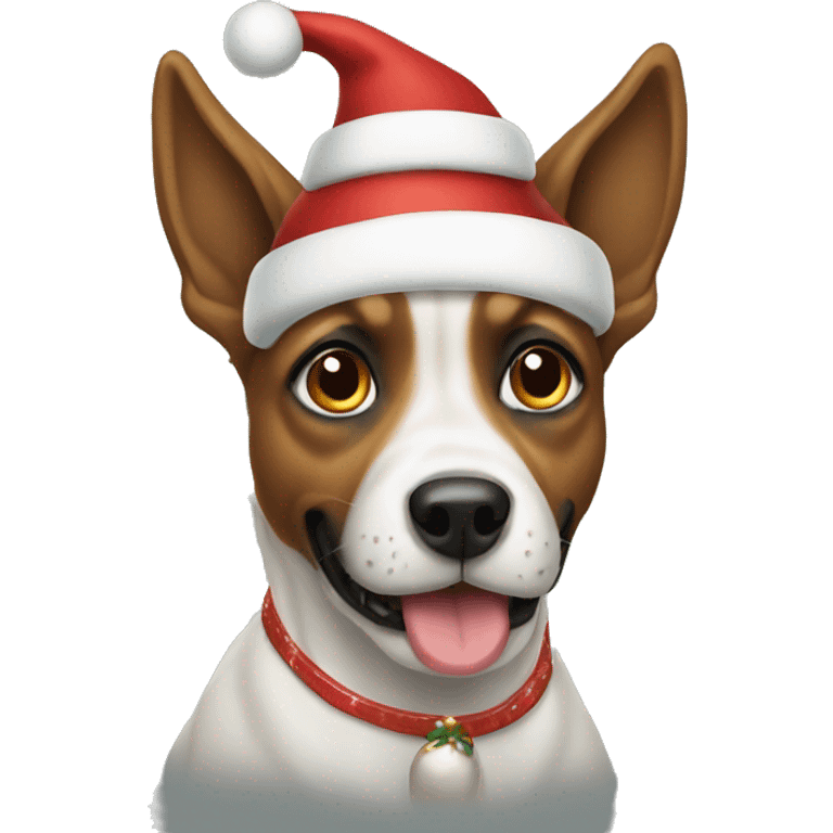 Christmas coded dog emoji