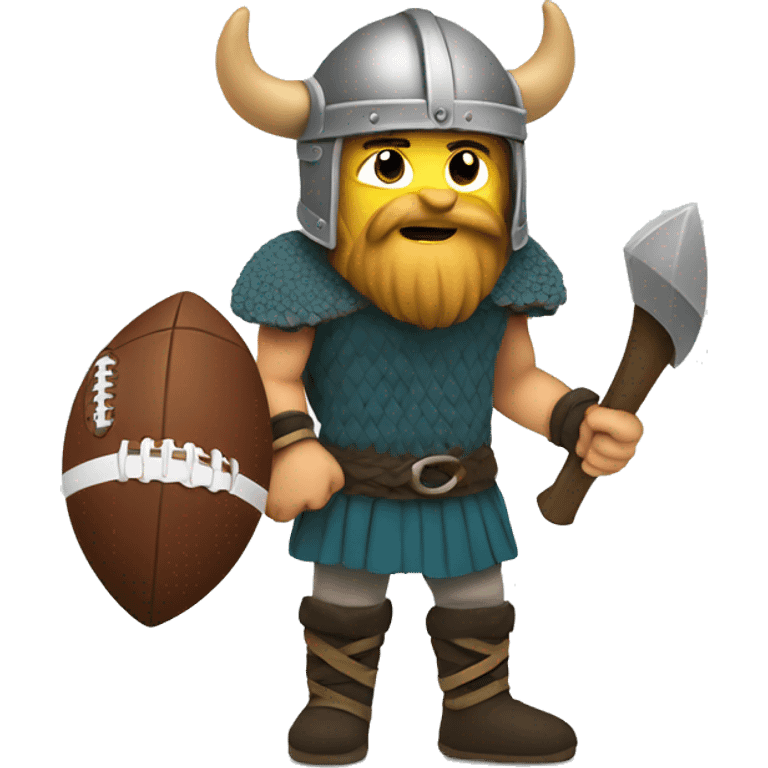 Viking with a football  emoji