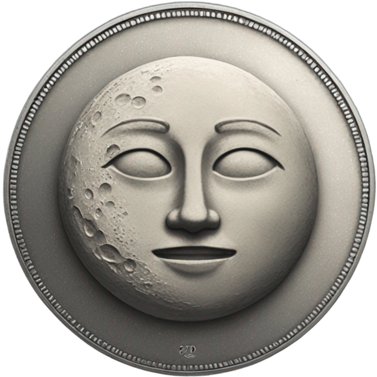 Coin with moon on it emoji