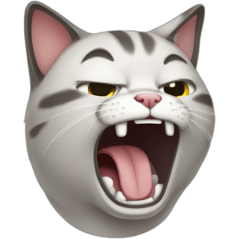 depressed cat screaming emoji