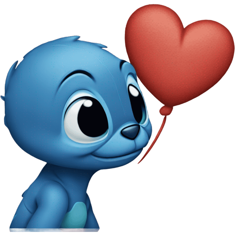 Stich dando un beso emoji