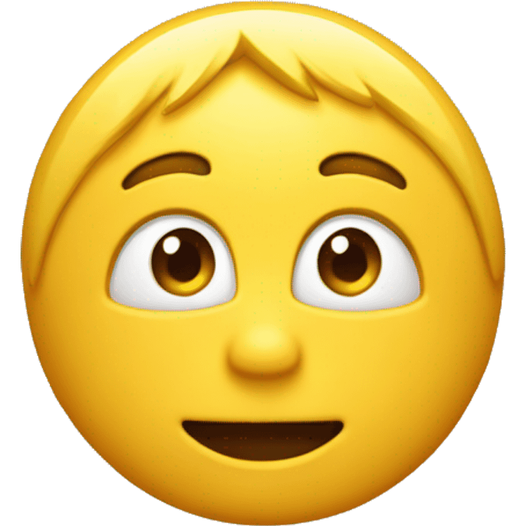 Emoji jaune normal de Apple qui tourne sa tête emoji