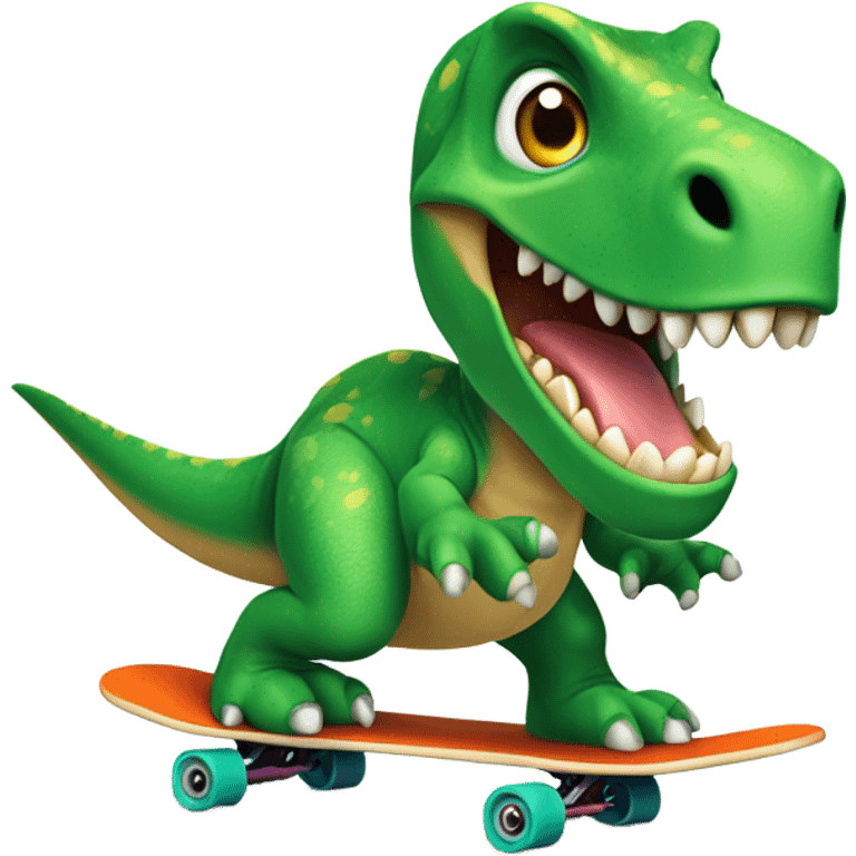 dinosaur skateboarding  emoji