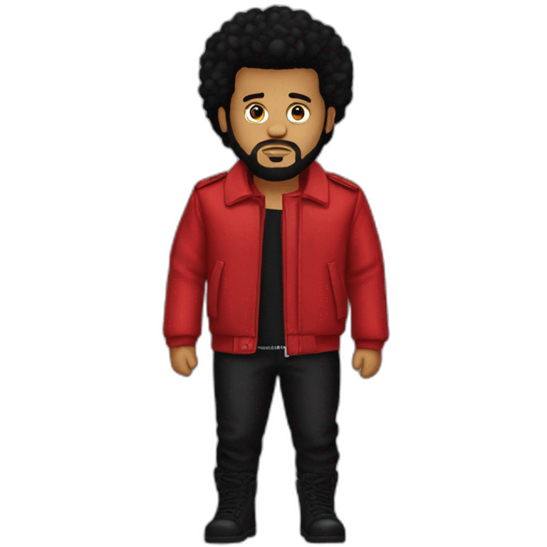 the Weeknd costume rouge  emoji