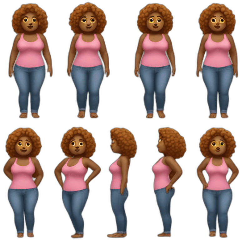 curvy woman holding chest emoji