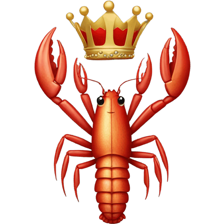 Crawfish wearing crown emoji