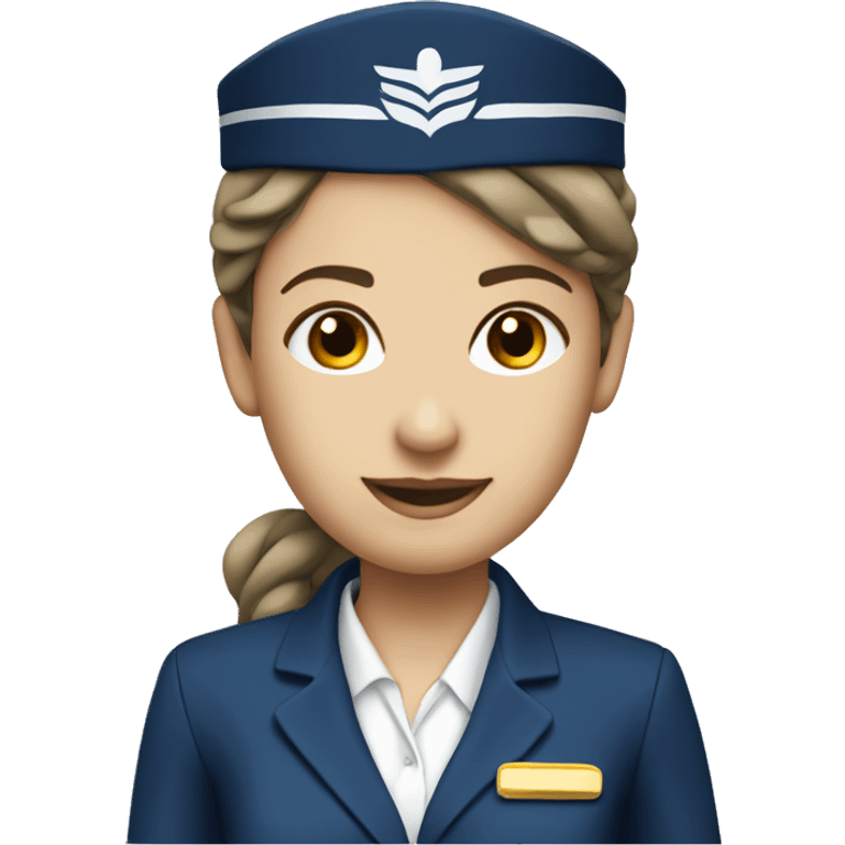 Flight attendant uniform dark blue  emoji