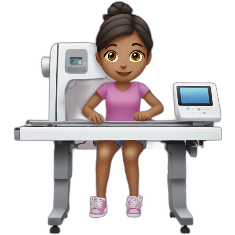 girl with cricut cuttingmachine emoji