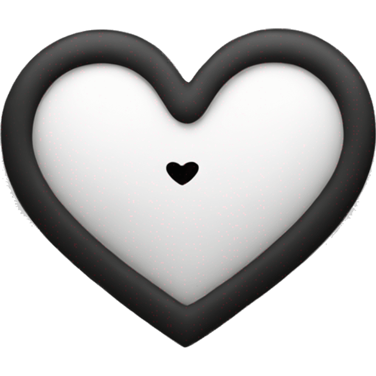 Heart white and black emoji