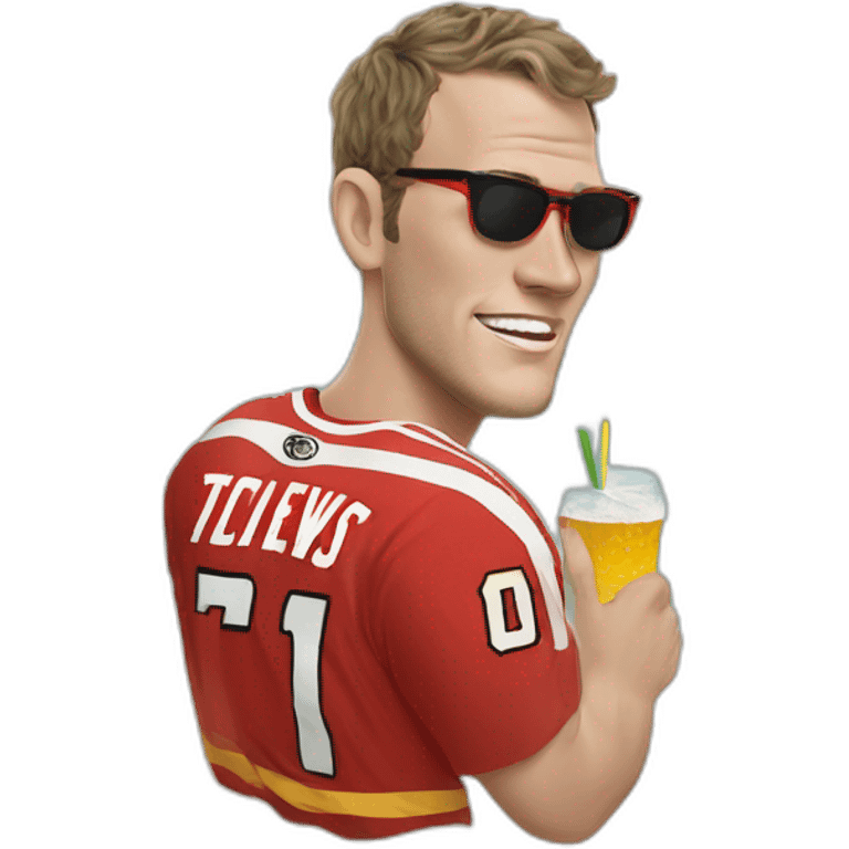 Jonathan Toews as beach bum emoji