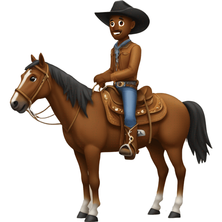 Cowboy with horse emoji