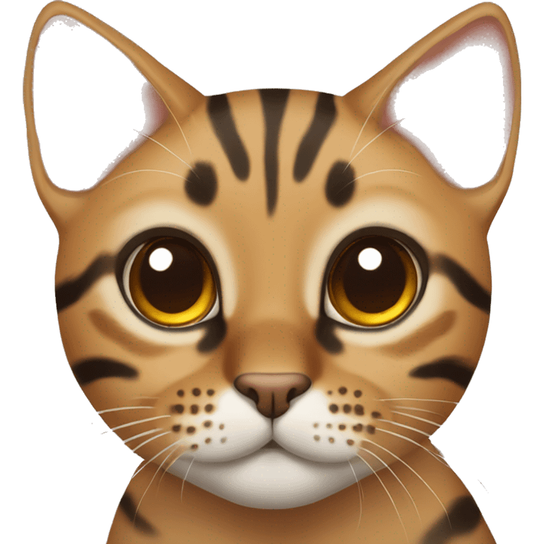 Bengal cat with brown eyes emoji