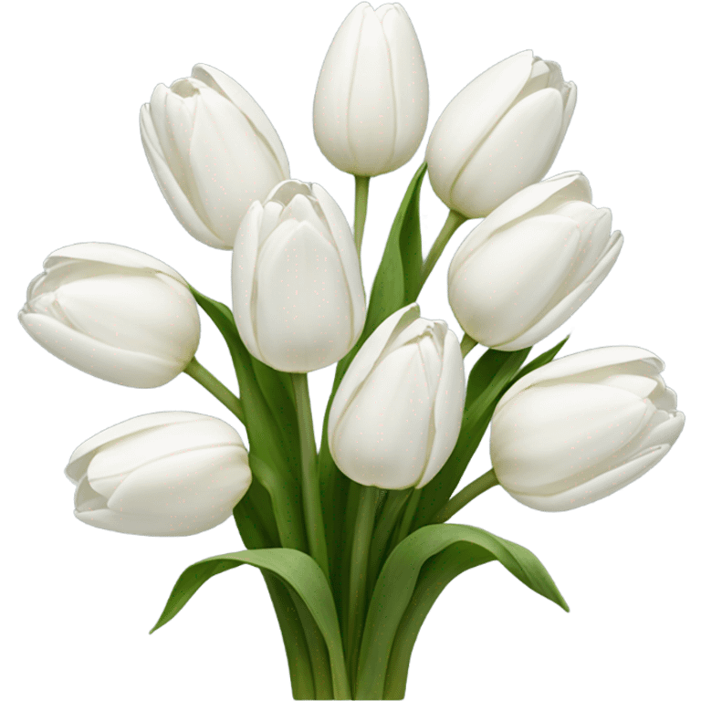 white tulip bouquet  emoji