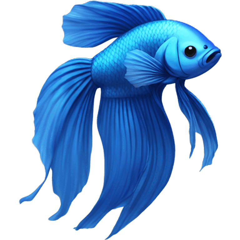 Blue betta fish emoji