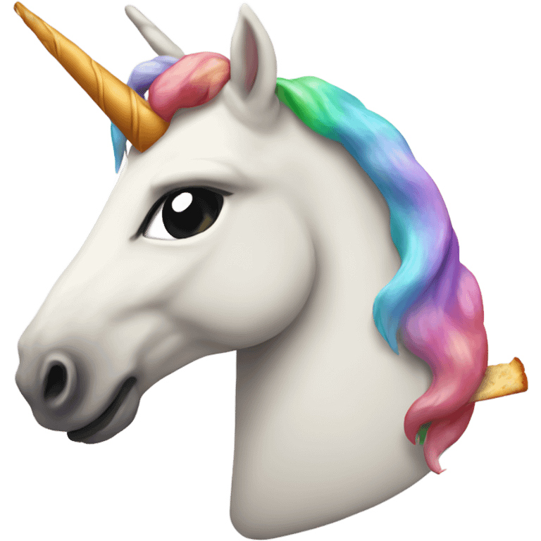 unicorn eating pizza emoji