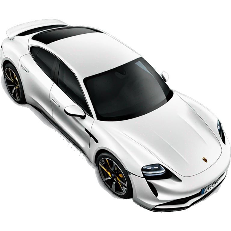 A Porsche taycan full image speeding emoji