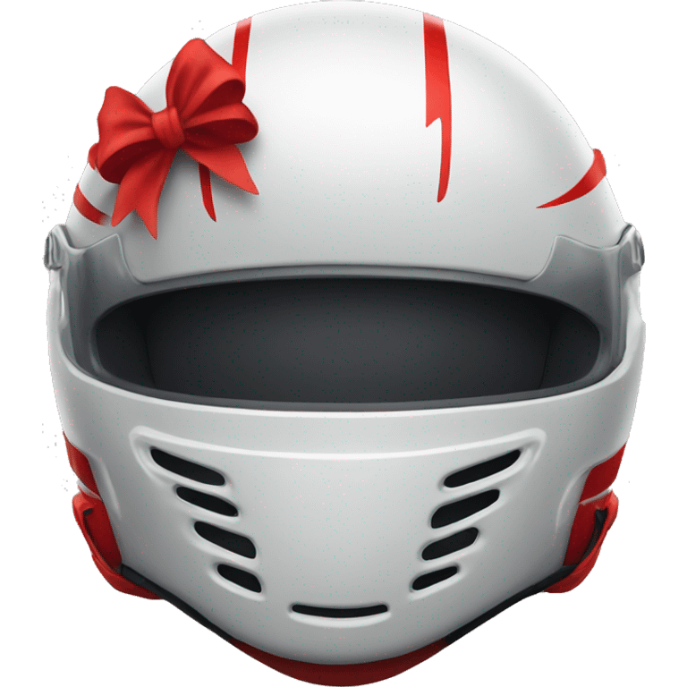 F1 helmet red with a bow emoji