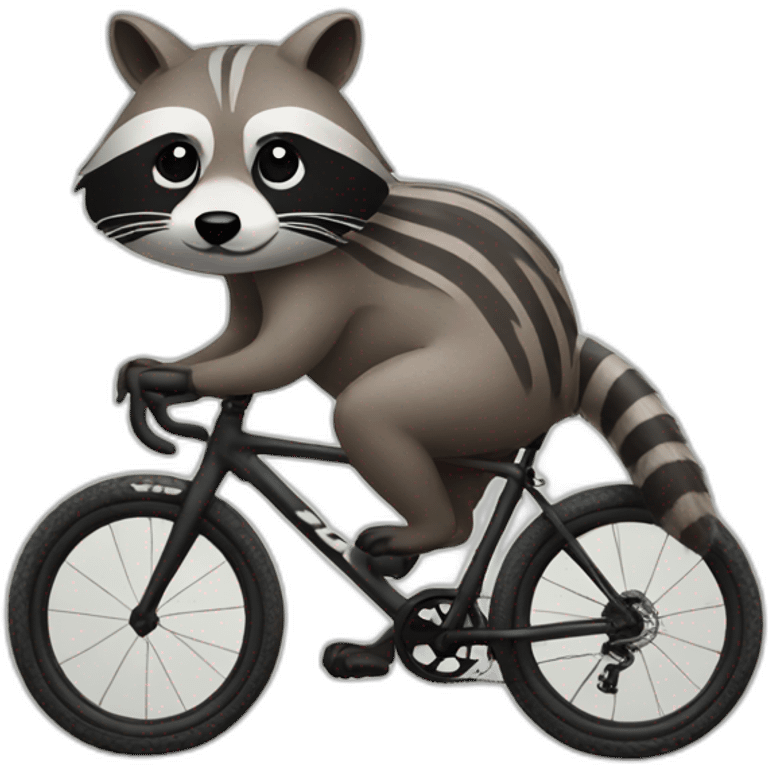 raccoon on gravel bike emoji