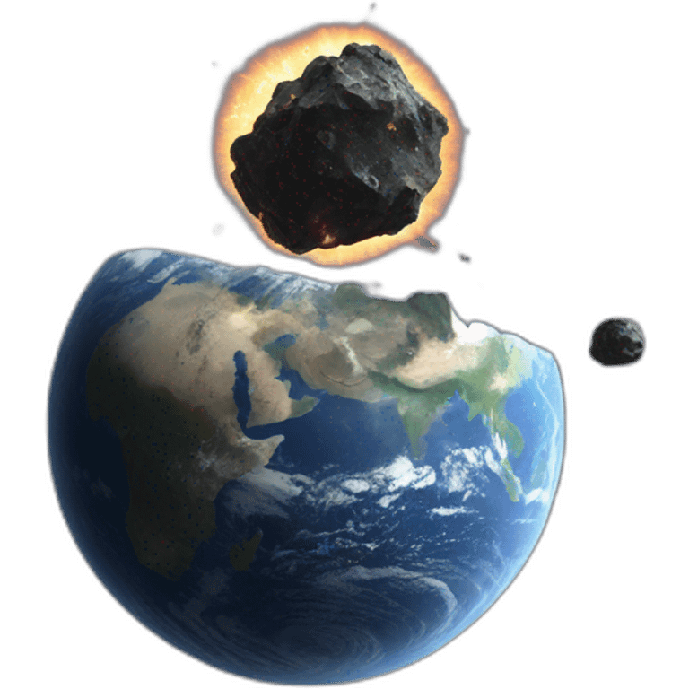 Meteorit collision with the earth emoji