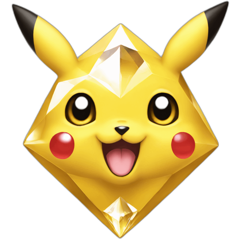 pikachu-head-in-a-diamond emoji