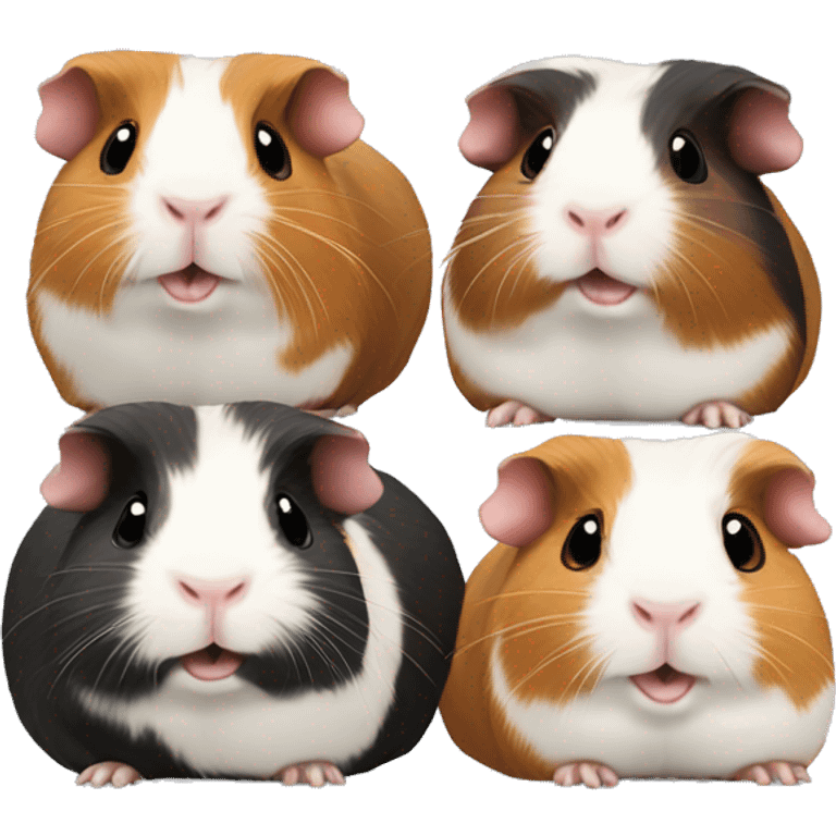 three guinea pigs emoji