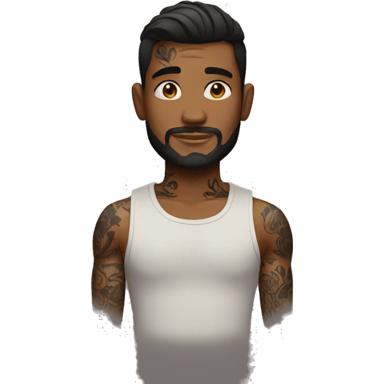 Man wearing tattoos  emoji