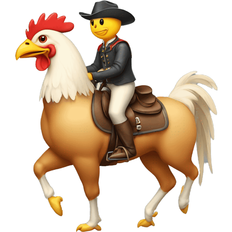 Chicken Riding on a Horse emoji