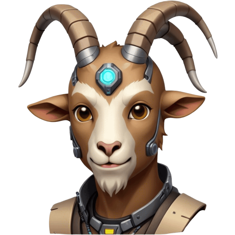 Cyberpunk Goat(Ram) man 2/3 veiw emoji