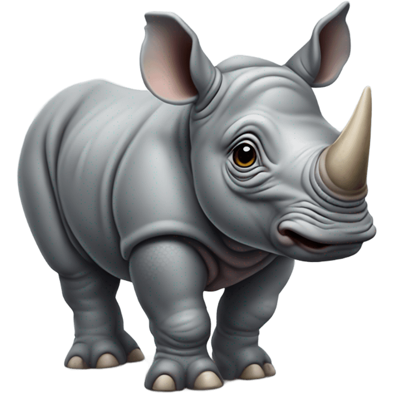 Realistic baby rhino emoji