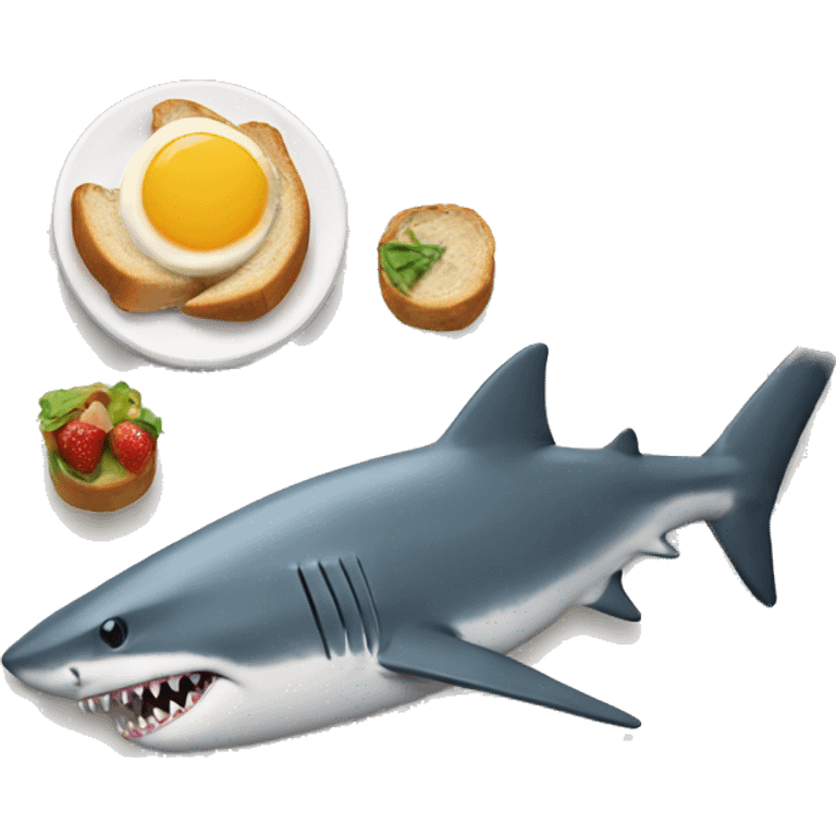 shark having breakfast  emoji