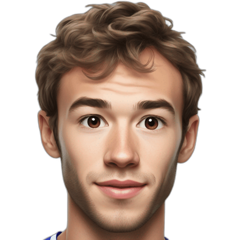 Hyper realistic photo of pierre gasly emoji