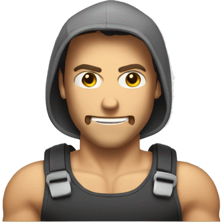 Muscled hacker emoji