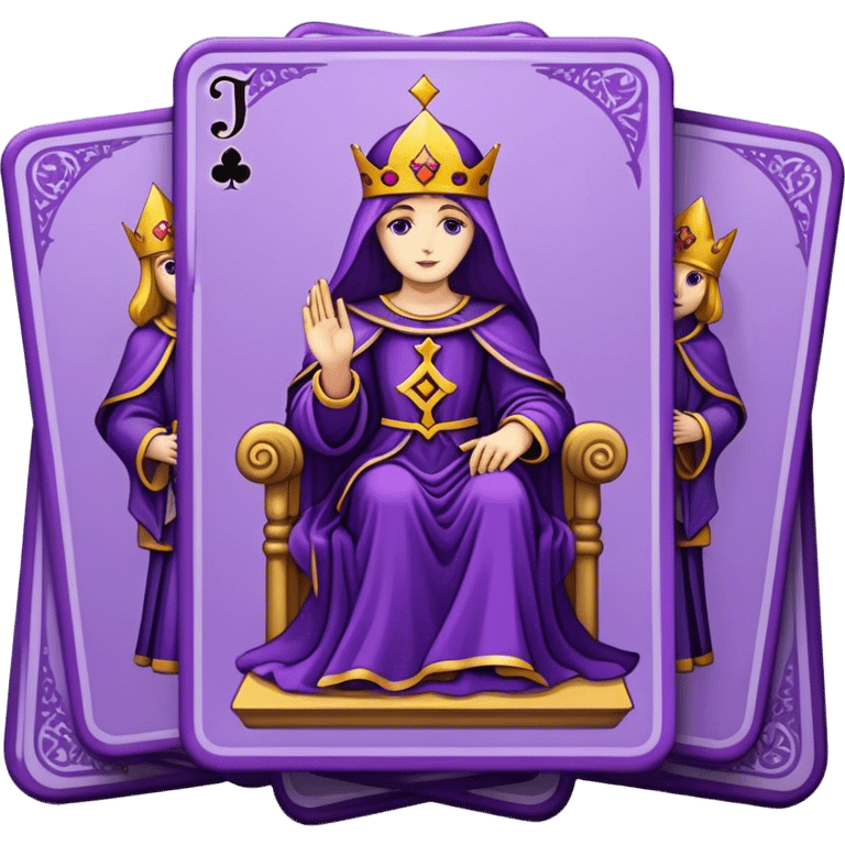 purple tarot playing card stack emoji