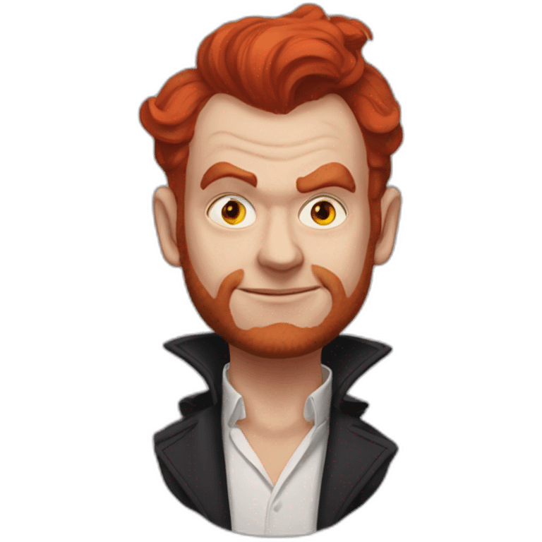 crowley red hair from série good omens emoji