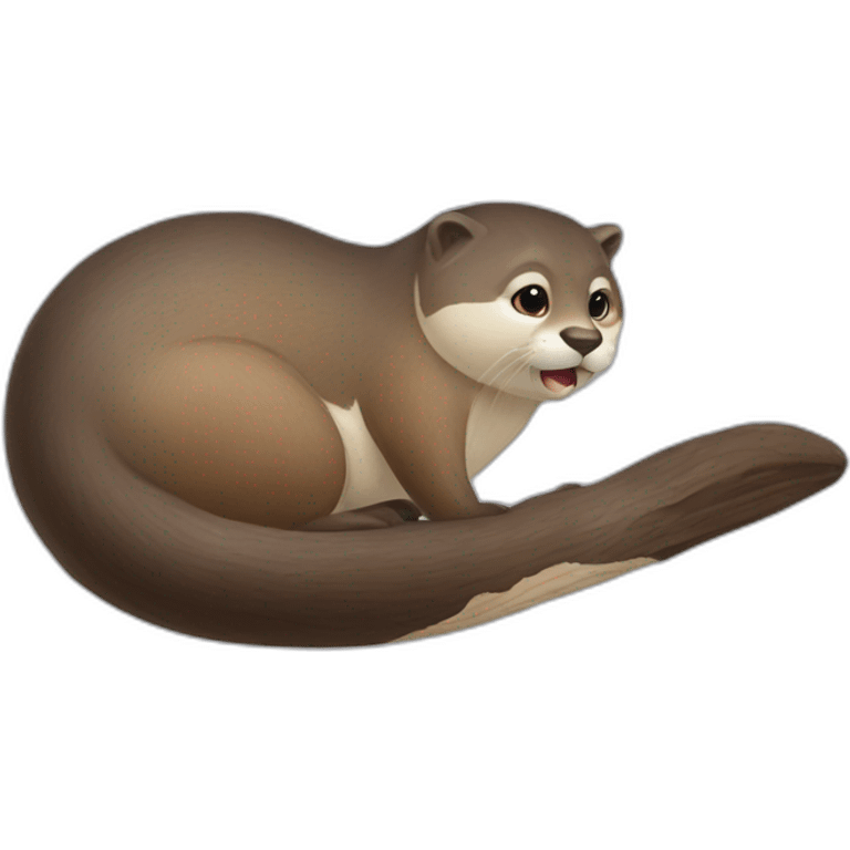 Chat sur une loutre emoji