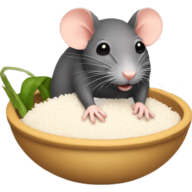 rat with rice  emoji