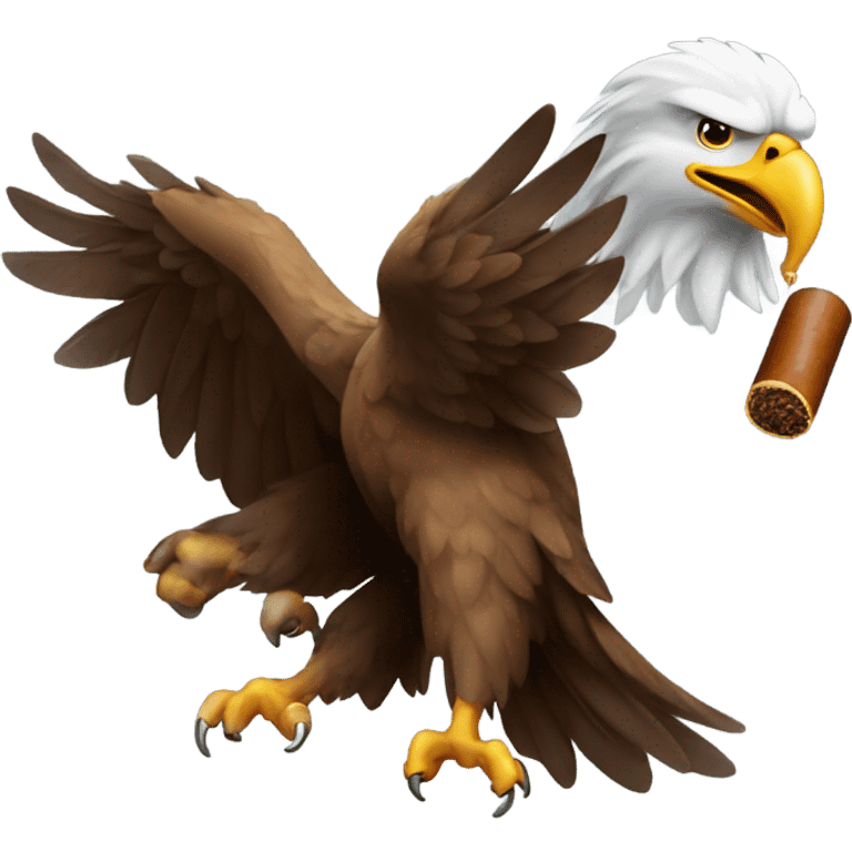 Eagle smoking a cigar emoji