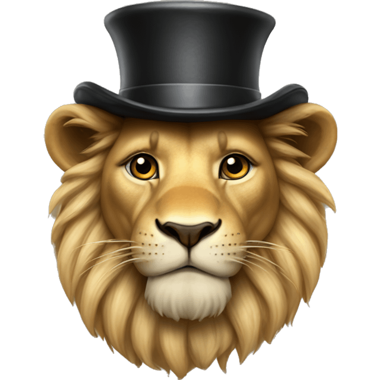 Lion whith tophat emoji