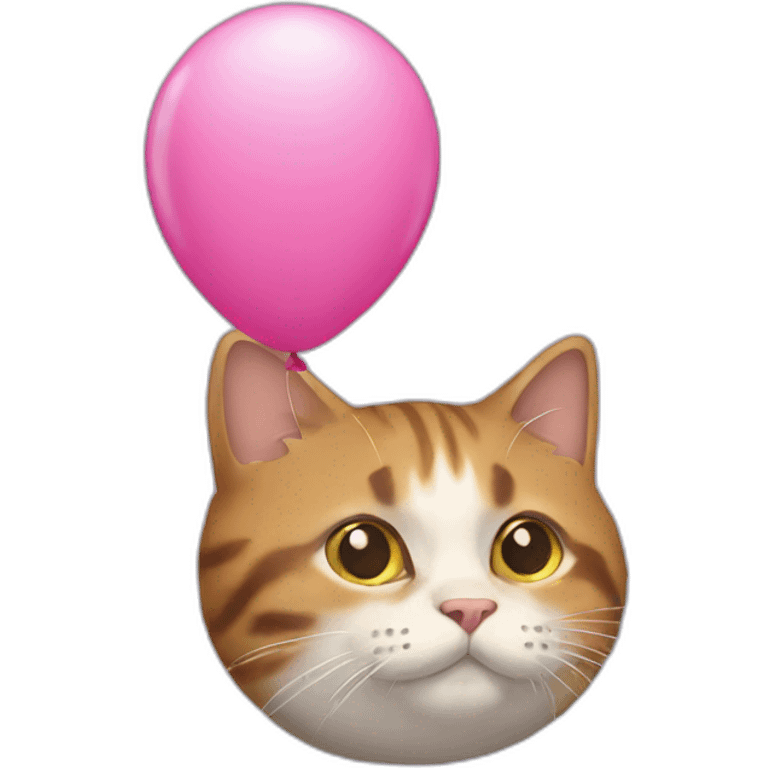 Ballon sur un chat emoji