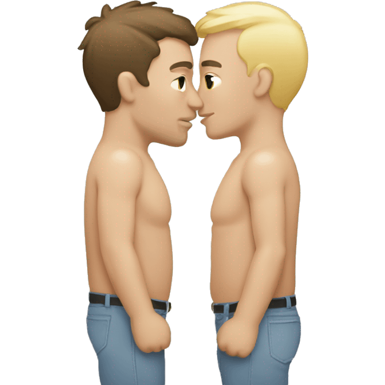 White gay men making out emoji