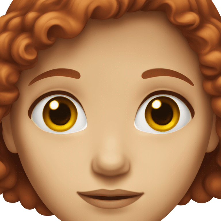 girl with brown eyes and dark red hair emoji