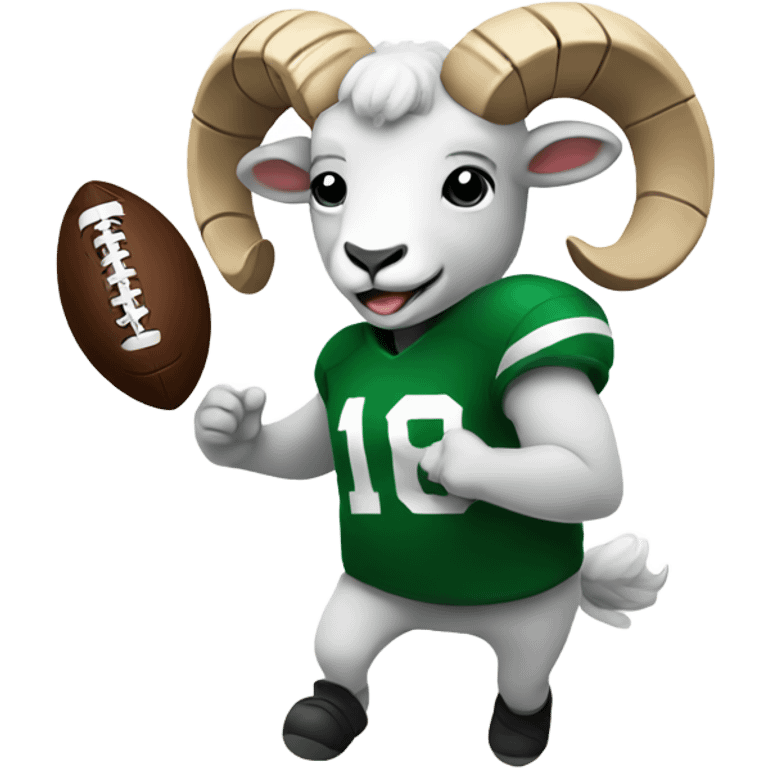 Ram playing football emoji