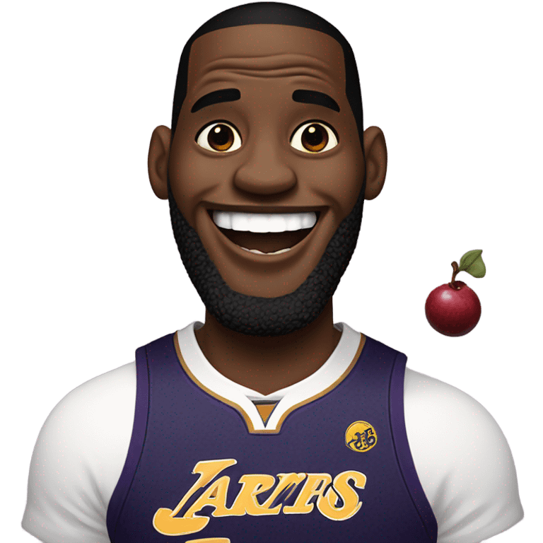 make an emojo of lebron james eating a blueberrie

 emoji