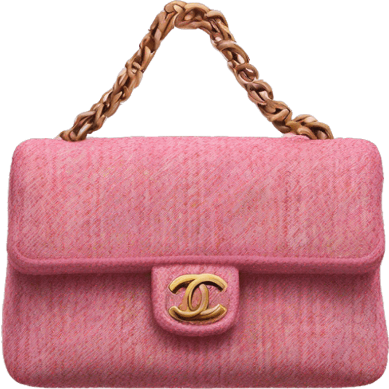 Pink tweed chanel bag emoji