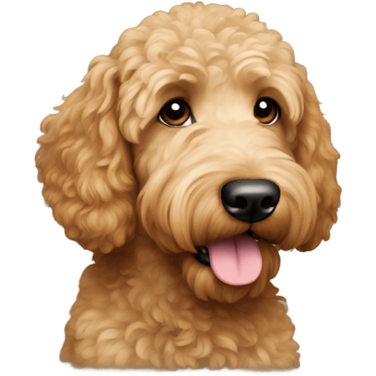 Light brown goldendoodle  emoji