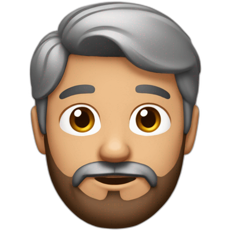 Hombre-pelo-rozado-Castaño-barba emoji