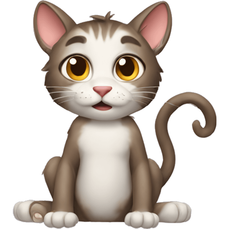 Cat with monkey paws emoji